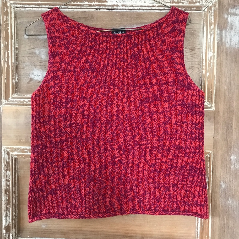 Eileen Fisher Crop Top marled sweater M